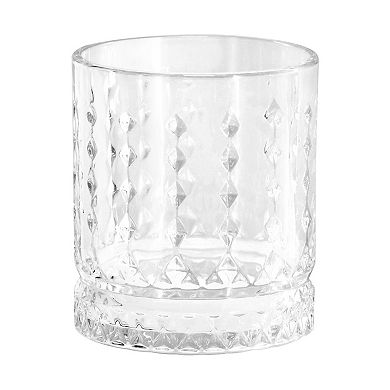 4 Piece 13 Ounce Teardrop Double Old-Fashioned Glass Set