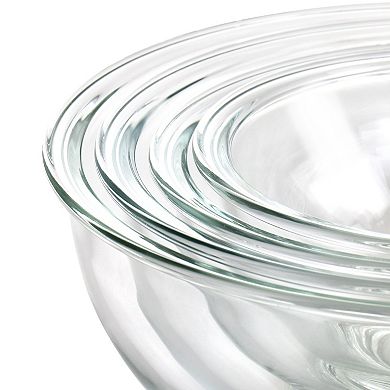 4 Piece Glass Nesting Bowl Set
