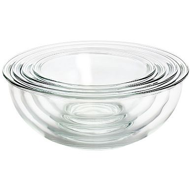 4 Piece Glass Nesting Bowl Set