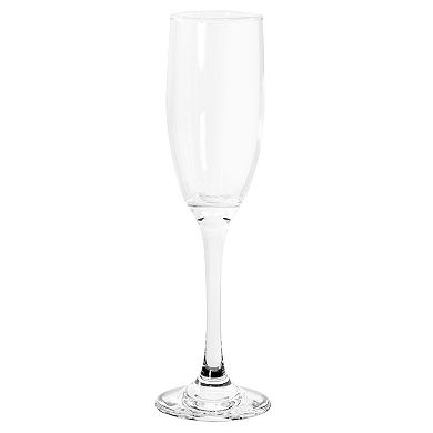 4 Piece 6.4oz Fluted Champagne Glass Set