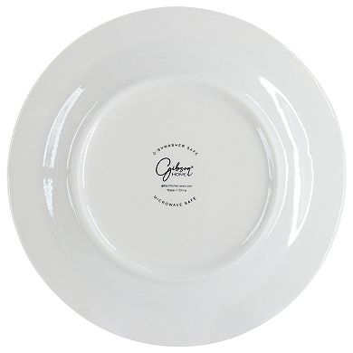 12 Piece Round Ceramic Dinnerware Set in White