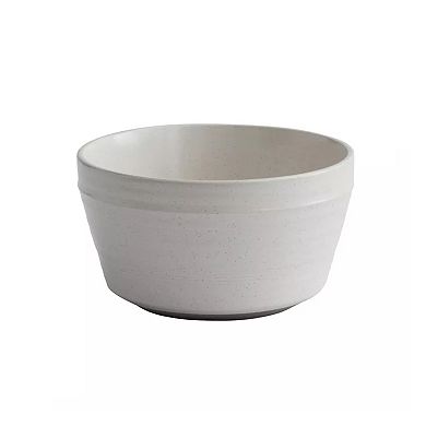 16 Piece Round Stoneware Dinnerware Set in White