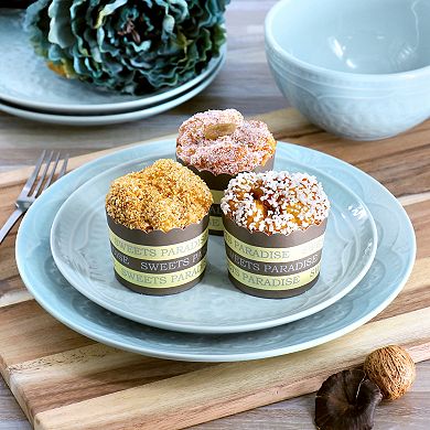 16 Piece Round Stoneware Dinnerware Set in Aqua