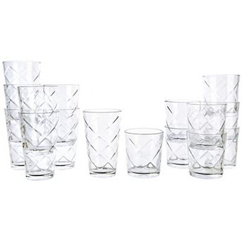 16 pc Glassware Drinkware Set