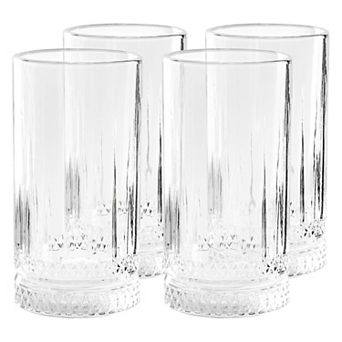 4 pc 16 Ounce Iceberg Glass Tumbler Set