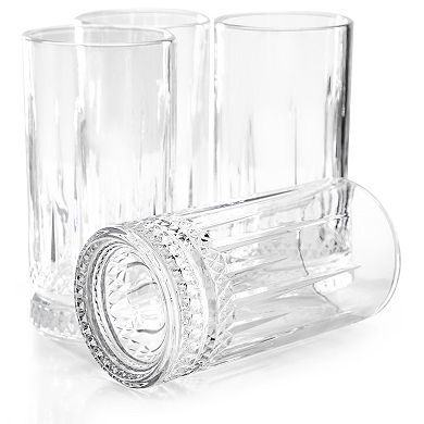 4 Piece 16 Ounce Iceberg Glass Tumbler Set