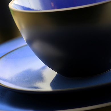 Round 16-Piece Dinnerware Set, Blue