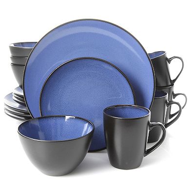 Round 16-Piece Dinnerware Set, Blue
