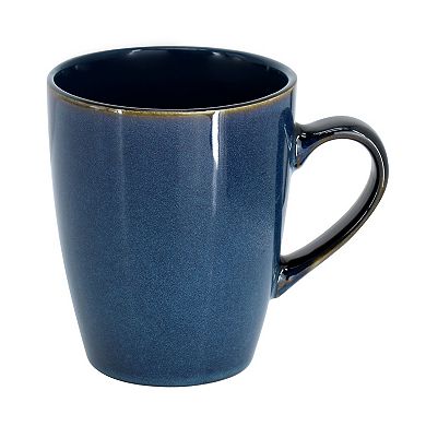 16 Piece Reactive Glaze Stoneware Dinnerware Set in Blue