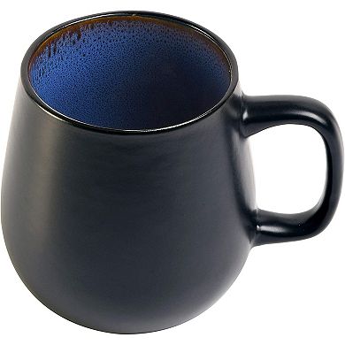4 Piece 20 Ounce Stoneware Mug Set in Assorted Colors