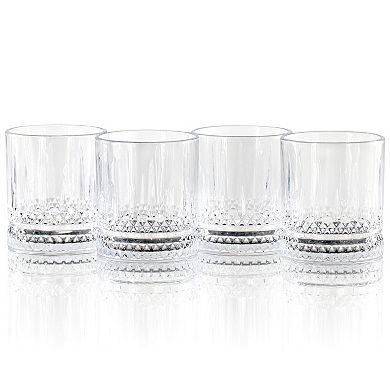 4 Piece 13 Ounce Iceberg Double Old-Fashioned Glass Set