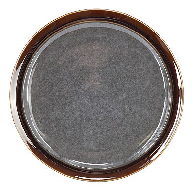 16 Piece Stoneware Reactive Glaze Dinnerware Set in Grey