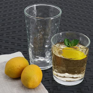 4 Piece 13.5 Ounce Bubble Double Old-Fashioned Glassware Set