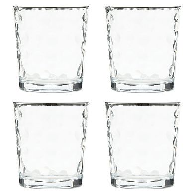 4 Piece 13.5 Ounce Bubble Double Old-Fashioned Glassware Set