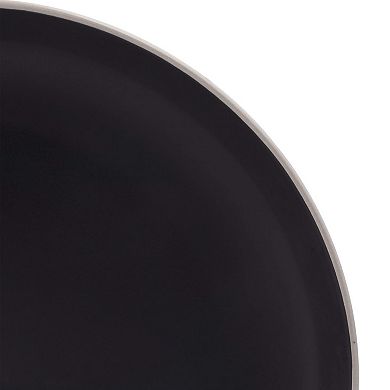 12 Piece Stoneware Dinnerware Set in Black