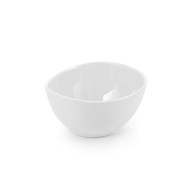 3 Piece 2 Tier Fine Ceramic Chip and Dip Serving Set in White