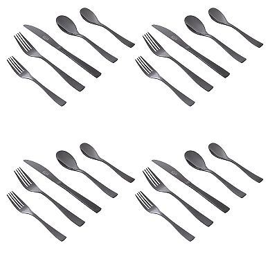 20 Piece Black Stainless Steel Flatware Set