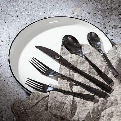 20 Piece Black Stainless Steel Flatware Set