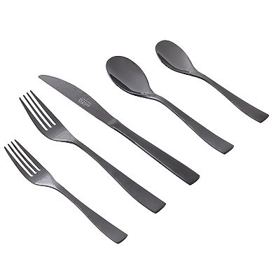 20 Piece Black Stainless Steel Flatware Set