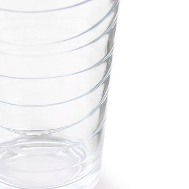 4 Piece 13.5 Ounce Swirl Glass Tumbler Set