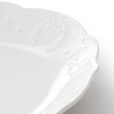 18.75 x 14 Inch Durastone Oval Platter in White