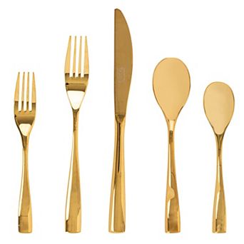20 pc Gold Stainless Steel Flatware Set