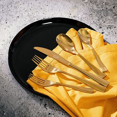 20 Piece Gold Stainless Steel Flatware Set