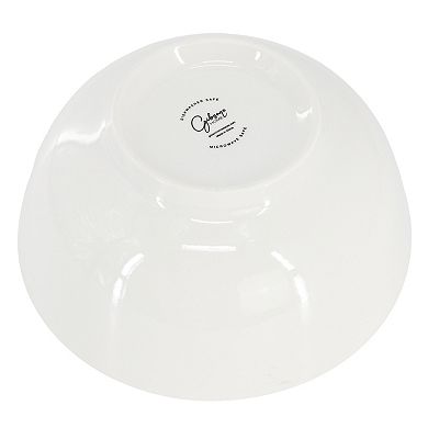 2 Piece 6.9 Inch Fine Ceramic Noodle Bowl Set in White