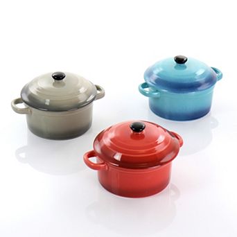 Cro3 pc 9.6 Ounce Stoneware Assorted Casserole Dish Set