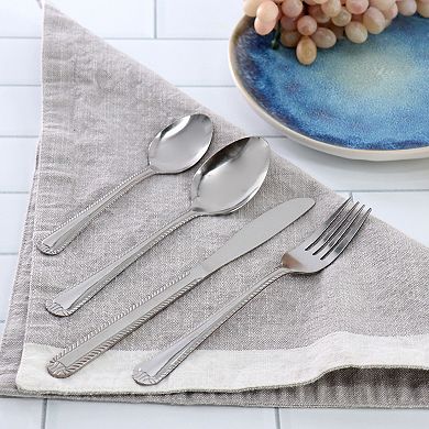 6 Piece Stainless Steel Teaspoon Flatware Set in Silver