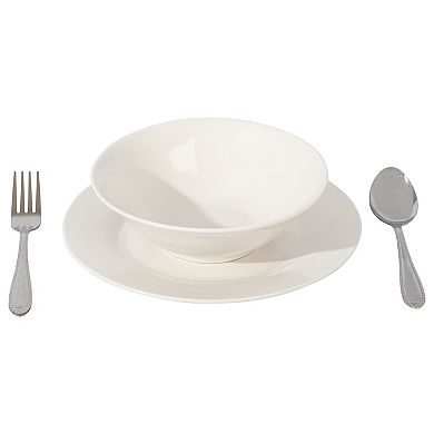 16 Piece Fine Certamic Dinnerware Set in White