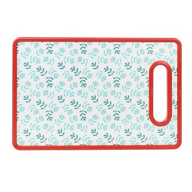 3 Piece Cutting Board and Knife Set in Red and Blue