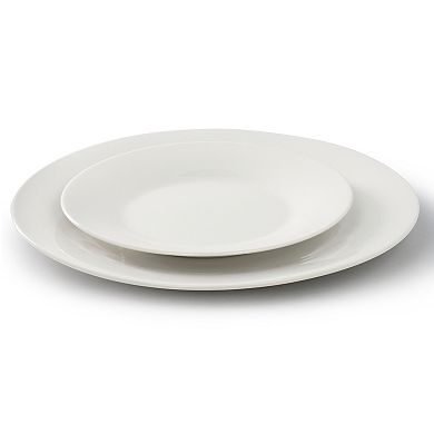 12 Piece Round Fine Ceramic Dinnerware Set