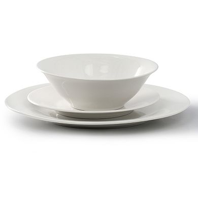 12 Piece Round Fine Ceramic Dinnerware Set