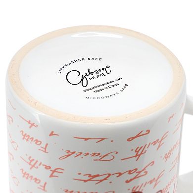 4 Piece 16 Ounce Stoneware Mug Set in Red