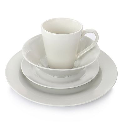 16 Piece Ceramic Dinnerware Set in Off White