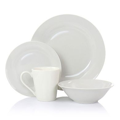 16 Piece Ceramic Dinnerware Set in Off White
