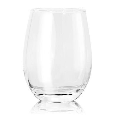 4 Piece 18oz Classic Stemless Wine Glass Set