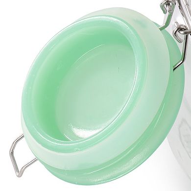 5 Piece Glass Canister Set with Jadeite Green Lids