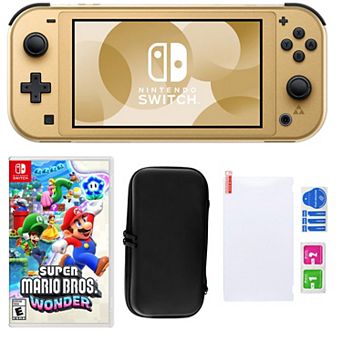 Nintendo Switch Lite Hyrule Console with Mario 3D World & Accessories