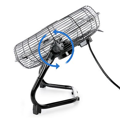 14 Inch Twin Pack Industrial High Velocity Heavy Duty Metal Floor Fan with 3 Speed Settings