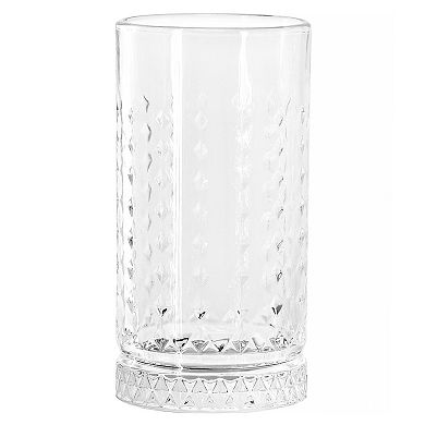 4 Piece 16 Ounce Teardrop Glass Tumbler Set