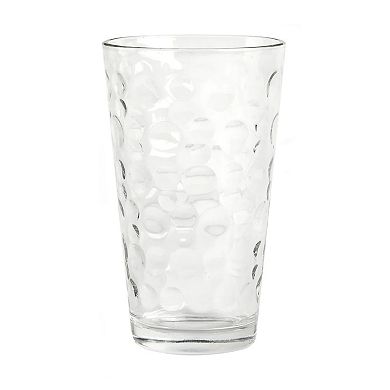 4 Piece 13.5 Ounce Bubble Glass Tumbler Set