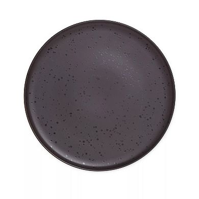 16 Piece Stoneware Dinnerware Set in Pepper With Reactive Glaze