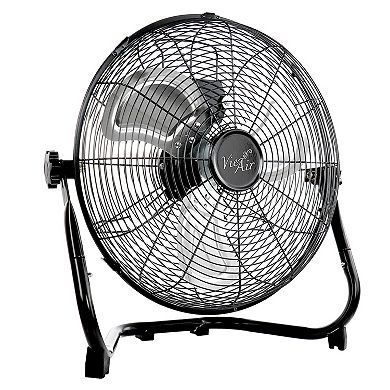20 Inch Twin Pack Industrial Tilting High Velocity 3 Speed Metal Floor Fan