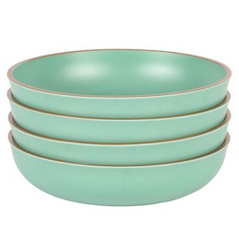 4 Poece 8.5 Inch Melamine Dinner Bowl Set In Green