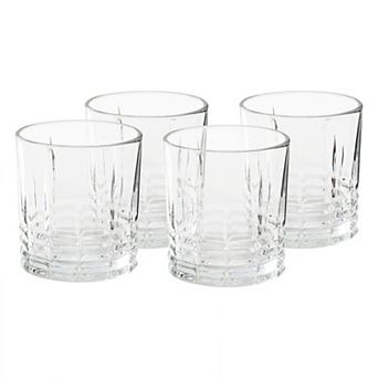4 pc 11.5 Ounce Double Old Fashioned Glassware Set in Clear