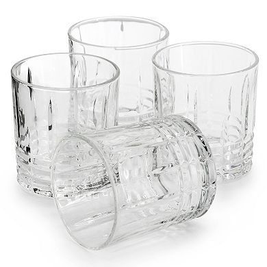 4 Piece 11.5 Ounce Double Old Fashioned Glassware Set in Clear