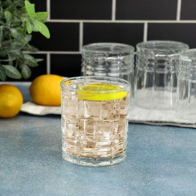 4 Piece 11.5 Ounce Double Old Fashioned Glassware Set in Clear