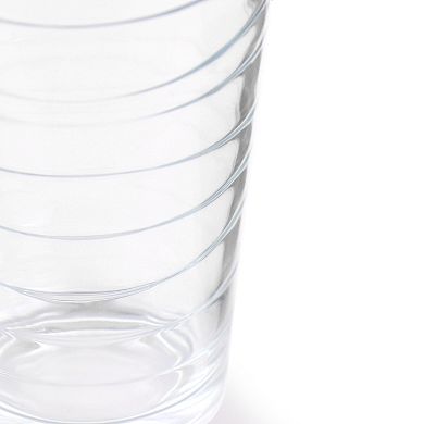 4 Piece 13.5 Ounce Swirl Double Old-Fashioned Glassware Set